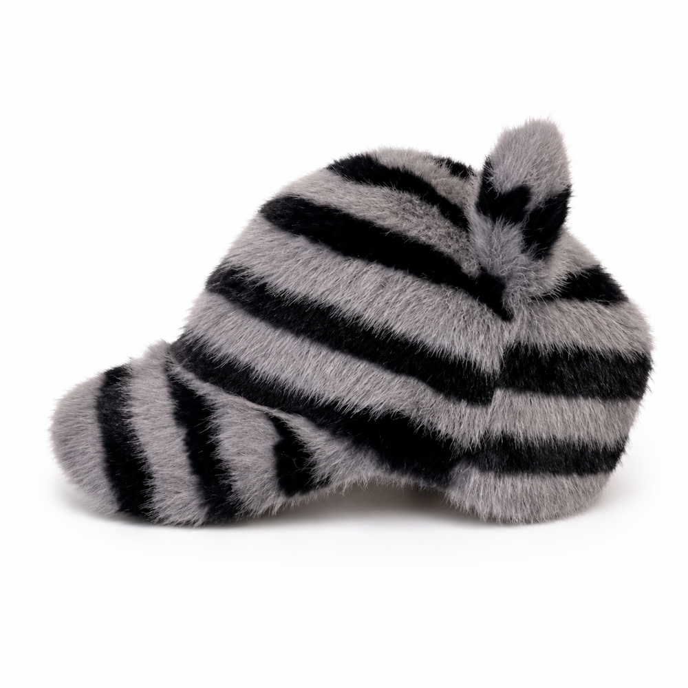 Sterling Zebra Plush Retro Cap™ Thickened Ear Cover Baseball Hat