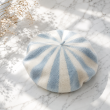 Sterling™ Striped Wool Beret Large Fit Candy Color Design