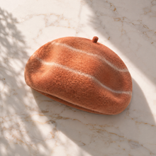 Sterling™ Striped Wool Blend Beret Soft Dome Painter Cap