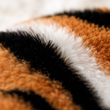 Sterling Tiger Face Faux Fur Beret Hat™ With Animal Pattern Detail