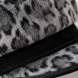 Sterling™ Newsboy Beret Octagonal Crown Leopard Print