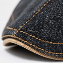 Sterling™ Washed Denim Newsboy Cap With Oversized Crown
