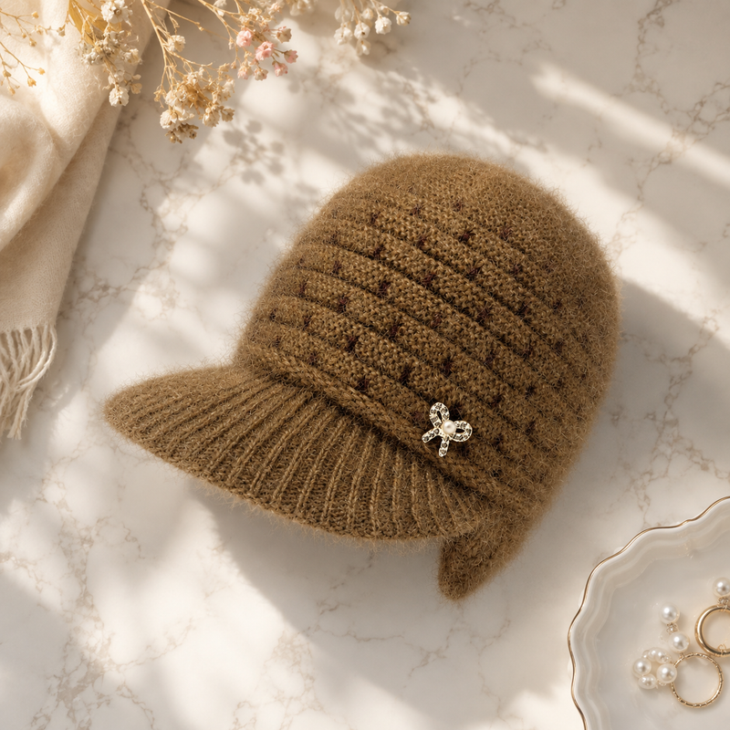 Sterling™ Fleece Lined Knit Visor Cap with Soft Duckbill Brim