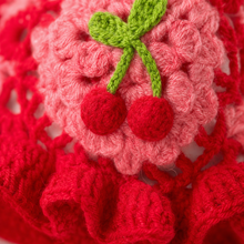 Sterling™ Crochet Knit Beanie with Floral Fruit Detail