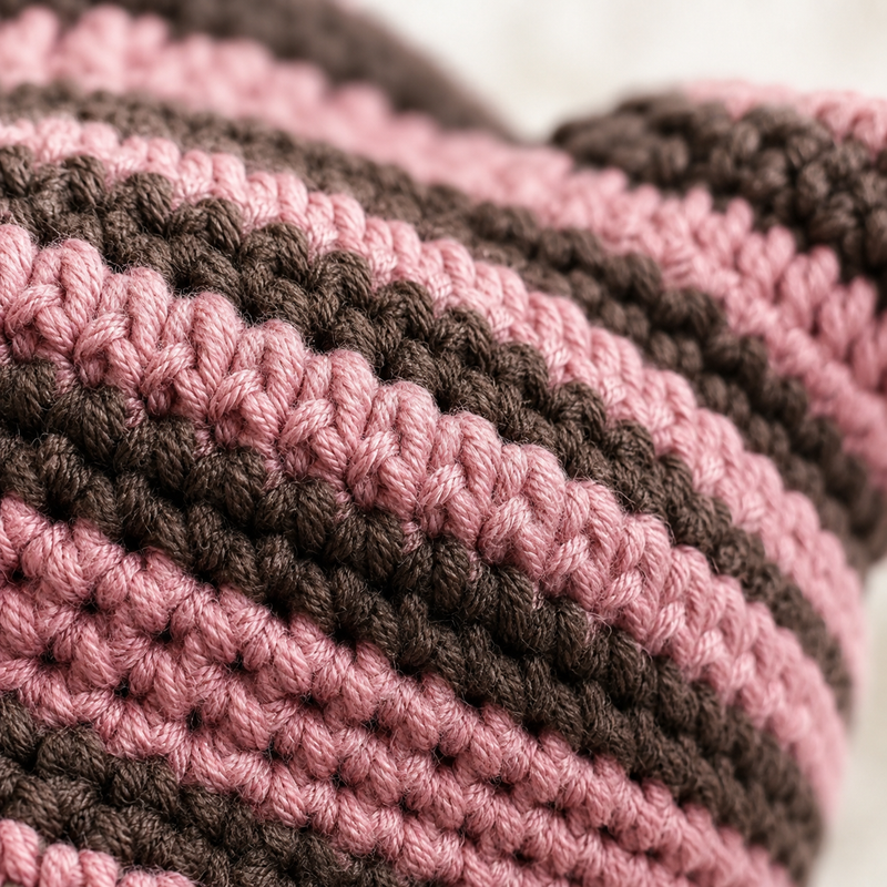 Sterling™ Cat Ear Knit Beanie with Striped Crown