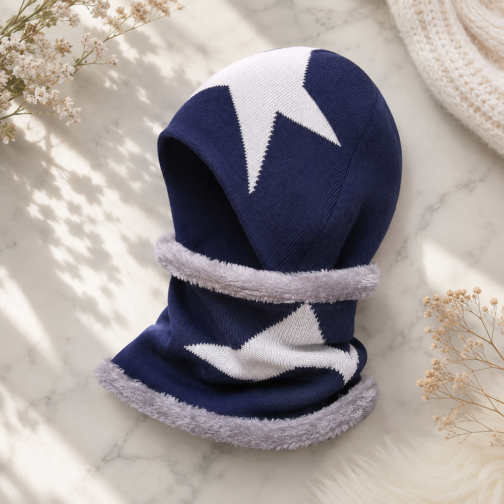 Sterling™ Kids Knit Beanie and Scarf Set - Star Pattern