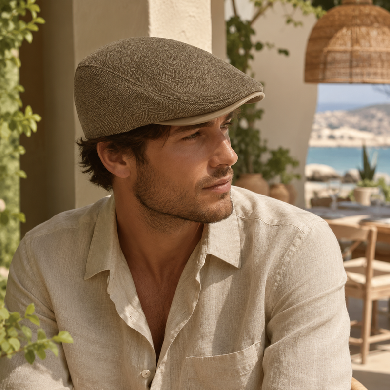 Sterling 98 Newsboy Flat Cap™ In Polyester With Solid Finish