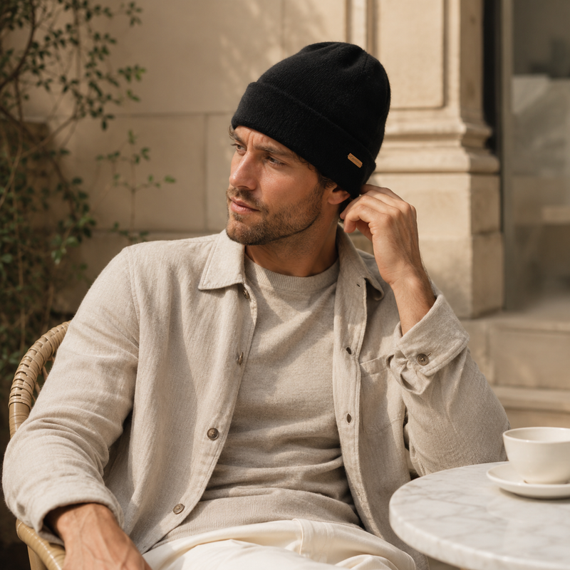 Sterling Warm Beanie™ 100% Cashmere Double Layer Knit