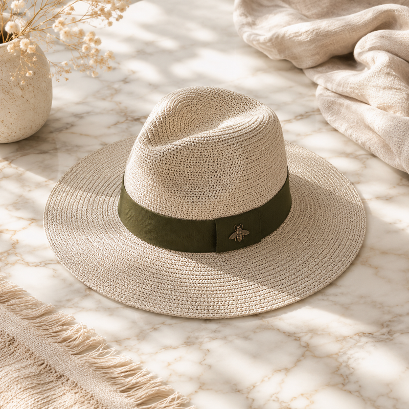 Sterling Bee Woven Sisal Sun Hat™ With Structured Fedora Crown