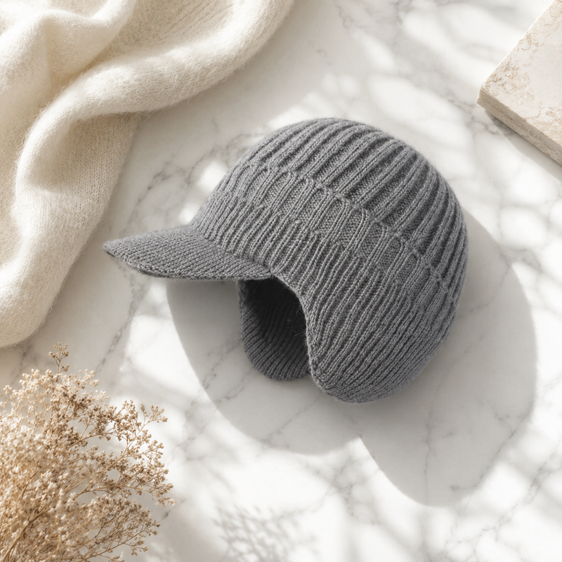 Sterling Knitted Beanie Cap™ Warm Winter Headwear With Visor