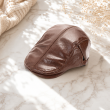 Sterling Forward Adjustable PU Leather Newsboy Cap™ Paneled Crown