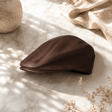 Sterling Rivington PU Leather Flat Cap™ Extended Fit