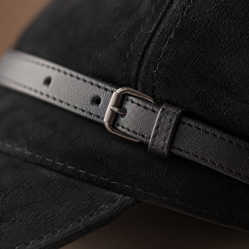 Sterling Bexley Octagonal Faux Leather Beret™  With Buckle