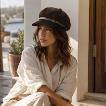 Sterling Bexley Octagonal Faux Leather Beret™  With Buckle