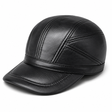 Sterling Hollis Winter Cap™ Cowhide Leather Fold Down Ear Flaps