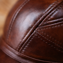 Sterling Hollis Winter Cap™ Cowhide Leather Fold Down Ear Flaps