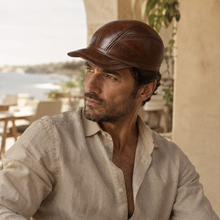 Sterling Hollis Winter Cap™ Cowhide Leather Fold Down Ear Flaps