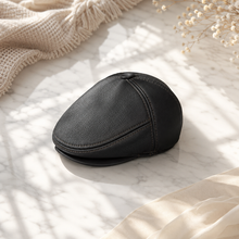 Sterling RY104 Cowhide Leather Flat Cap™  With Velvet Ear Flaps