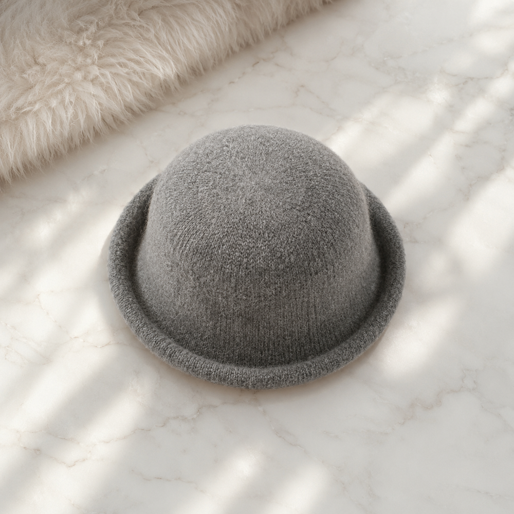 Sterling Elowen Wool Knit Topper Hat™  With Rolled Brim