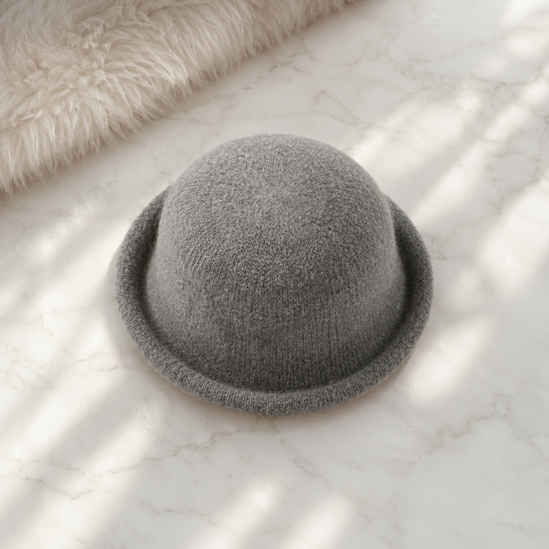 Sterling Elowen Wool Knit Topper Hat™  With Rolled Brim