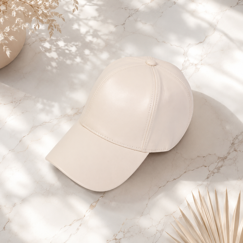 Sterling Light Panel Adjustable PU Leather Baseball Cap™   with Curved Visor
