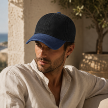 Sterling Riverton Baseball Cap™ Three Panel Cotton Color Block Letter Detail