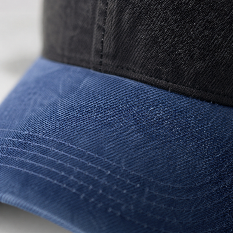 Sterling Riverton Baseball Cap™ Three Panel Cotton Color Block Letter Detail