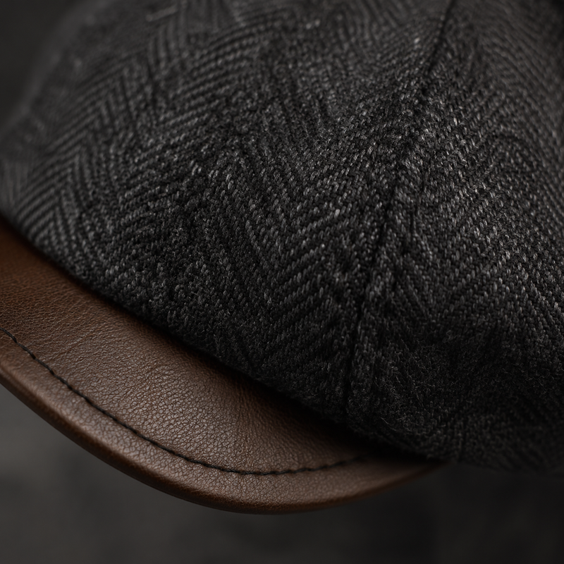 Sterling Aldren Sheepskin Newsboy Cap™  With Octagonal Crown