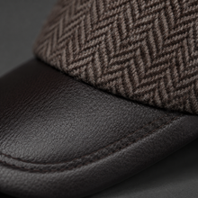 Sterling Caldren Winter Baseball Cap™   Sheepskin Leather Wool Panels