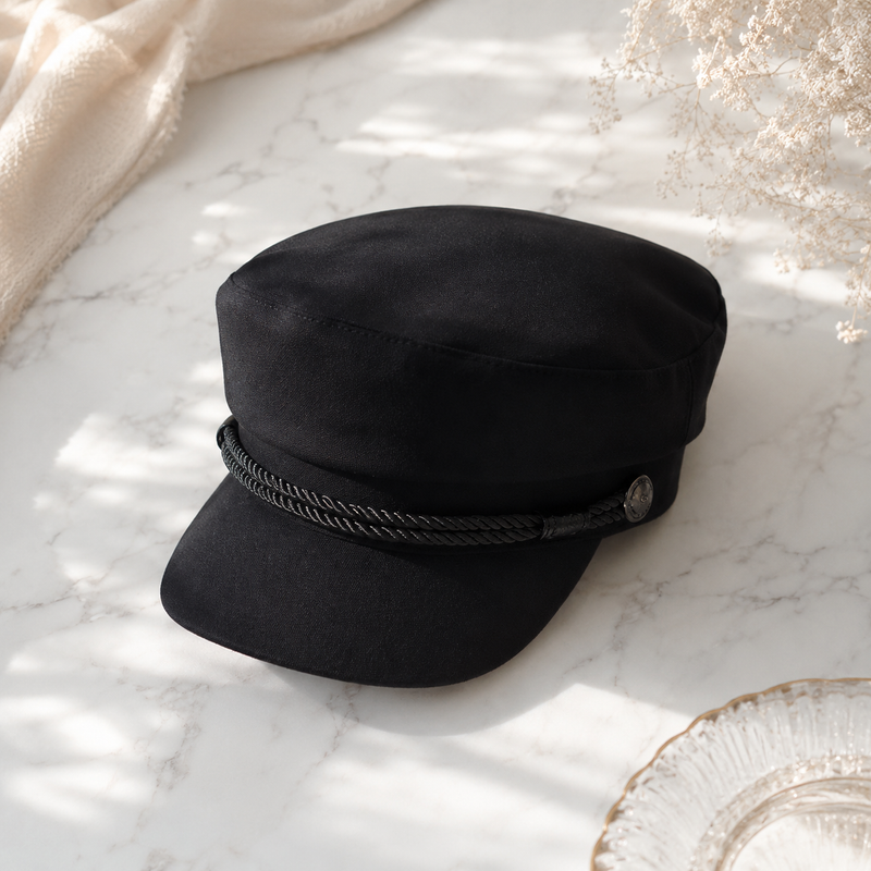 Sterling Double-Layered Rope Anchor Hook Polyester Newsboy Cap™