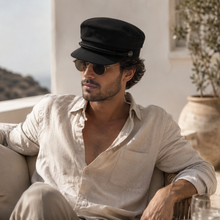 Sterling Double-Layered Rope Anchor Hook Polyester Newsboy Cap™