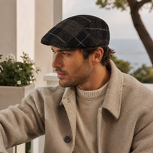 Sterling Winter Wool Color Grid Flat Cap™ Wool Blend Plaid Finish