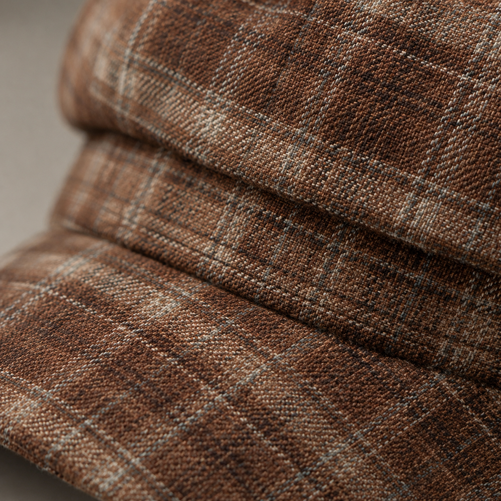 Sterling Alden Newsboy Cap™  Wool Blend Plaid Octagonal Crown