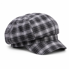 Sterling Ainsley Plaid Octagonal Beret™ Woven Check Crown