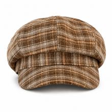 Sterling Ainsley Plaid Octagonal Beret™ Woven Check Crown