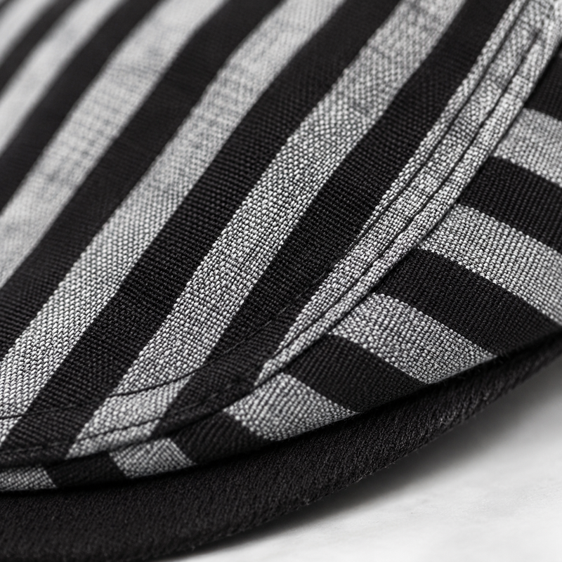 Sterling Vintage Stripes Plaid Flat Cap™ Cotton Linen Lightweight Visor