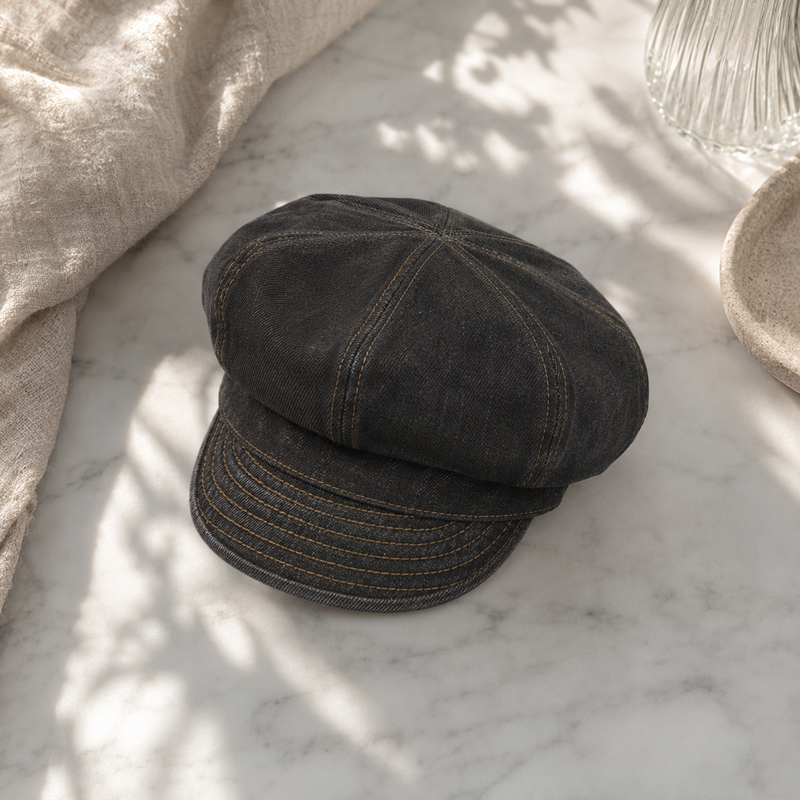 Sterling Cloud Newsboy Cap™ - Washed Denim