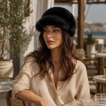 Sterling Mink Fur Winter Baseball Cap™ with Adjustable Fit