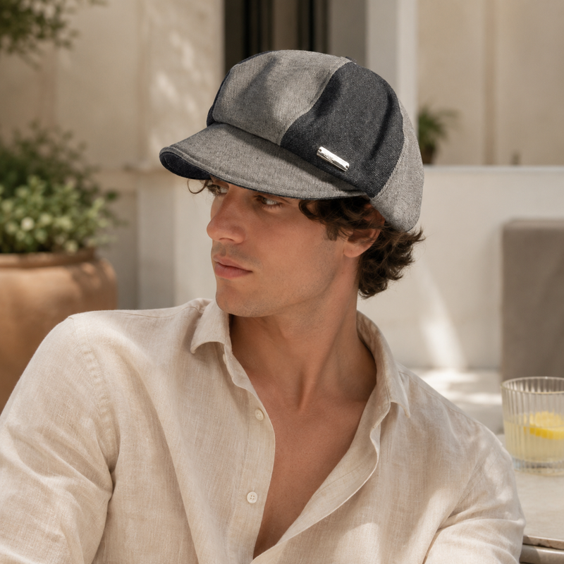 Sterling Aomori Octagonal Denim Newsboy Cap™