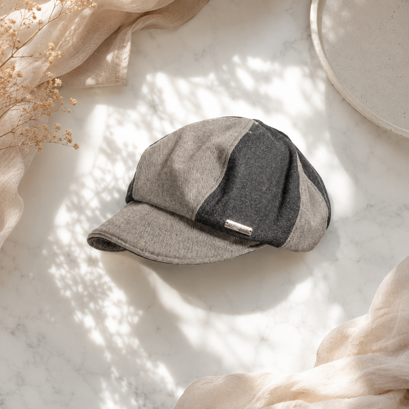 Sterling Aomori Octagonal Denim Newsboy Cap™