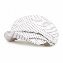 Sterling Brielle Newsboy Cap™ - Striped Cotton Linen