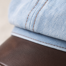 Sterling Newsboy Cap™ Washed Denim with Octagonal Crown