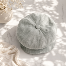 Sterling Summer Newsboy Cap™ – Flax Flat Crown