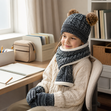 Sterling™ Nivali Kids Winter Knit Set With Twin Pom Hat