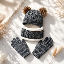 Sterling™ Nivali Kids Winter Knit Set With Twin Pom Hat