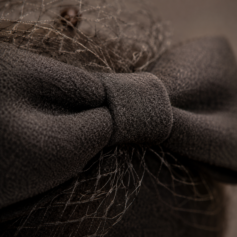 Sterling Elegant Socialite Woolen Mesh Beret™  With Sculpted Shell Crown