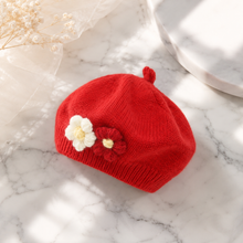 Sterling Petalyn Toddler Knit Beret™ with Floral Accent