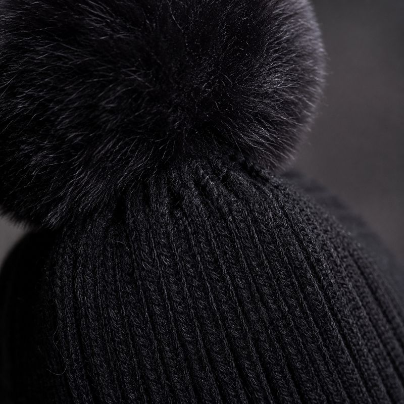 Sterling™ Double Pom Knit Balaclava Hood