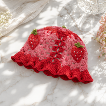Sterling Strawberry Crochet Bucket Hat™ - Packable Style
