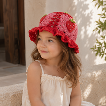 Sterling Strawberry Crochet Bucket Hat™ - Packable Style
